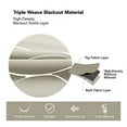 thumbnail image 5 of Deconovo Blackout Wave Foil Print Room Darkening Thermal Insulated Curtain 42W x 63L inch, 2 Panels, Light Beige, 5 of 6