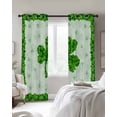 thumbnail image 4 of St. Patrick's Day Blackout Curtains for Bedroom Living Room Darkening Curtains 96 Inches Long Spring Lucky Shamrock Leaves Green Window Curtain 2 Panels Set Window Treatment Grommet Drapes 52"x96", 4 of 9