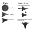 thumbnail image 5 of 4 Disc Solar Powered Path Ground Lights 8 Ultra Bright LED's With Light Diffusing Lens - Outdoor/Indoor IP65 Waterproof Garden Landscape Spike Yard Lights - 4 Pack, 5 of 8