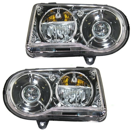 Driver And Penger Halogen Headlights Headlamps Replacement For Driver And Penger Halogen Headlights Headlamps Replacement For 2005 2010 Chrysler 300 W Projector Delay Option 57010863aa 57010862aa