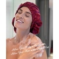 thumbnail image 4 of Gorro de ducha YANIBEST para mujer/hombre con capucha de satén impermeable, 4 of 6