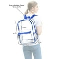 thumbnail image 2 of Clear Backpack, EEEkit Waterproof Transparent Backpack with Reinforced Strap, See Through Bookbag for Stadium,Travel, School, 2 of 6