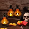 thumbnail image 2 of Portable Halloween Pumpkin Lanterns with Battery Operated Light for Indoor and Outdoor Use (B), 2 of 5