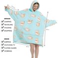 thumbnail image 3 of Wearable Blanket Hoodie Oversize Sherpa Fleece Hooded Blanket for Adults and Kids Snuggie Sweatshirt for Women Men, 3 of 5