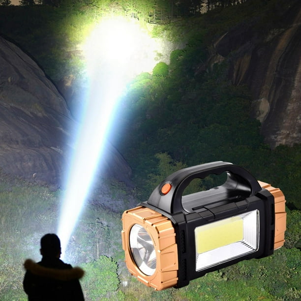 Linterna LED Xpe con energía solar, antorcha para acampar, linterna portátil para jardín, Oro