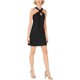 thumbnail image 2 of bar III Vestido ajustado y acampanado con frente cruzado para mujer, negro, grande bar III  Entallado y acampanado, 2 of 2