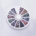 thumbnail image 5 of UDIYO 12 Colors 500 Pcs 2.0mm Glitter Tips Rhinestones Gems Round Wheel Nail Art Decor, 5 of 5