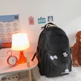 thumbnail image 1 of Bolsa Mochila Likrtyny de nailon informal Para viaje escolar con varios bolsillos negro, 1 of 9