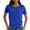 Blue, variant on FNFYFH Cotton Shirts for Women Summer Crewneck Short Sleeve T-Shirt Causal Solid Tees,Pink