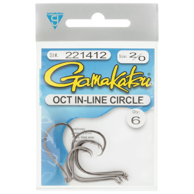 Gamakatsu Octopus Circle Hook (Inline Point) 221412 Black 2/0