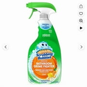 (4 pack) Scrubbing Bubbles Disinfectant Bathroom Grime Fighter Spray, Citrus, 32 fl oz
