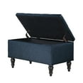 thumbnail image 6 of Abble 29" Storage Bench Entryway Bench with Hidden Storage Ottoman Upholstered Bench Furniture for Entryway Hallway Living Room Bedroom Bench, Denim Blue, 6 of 8