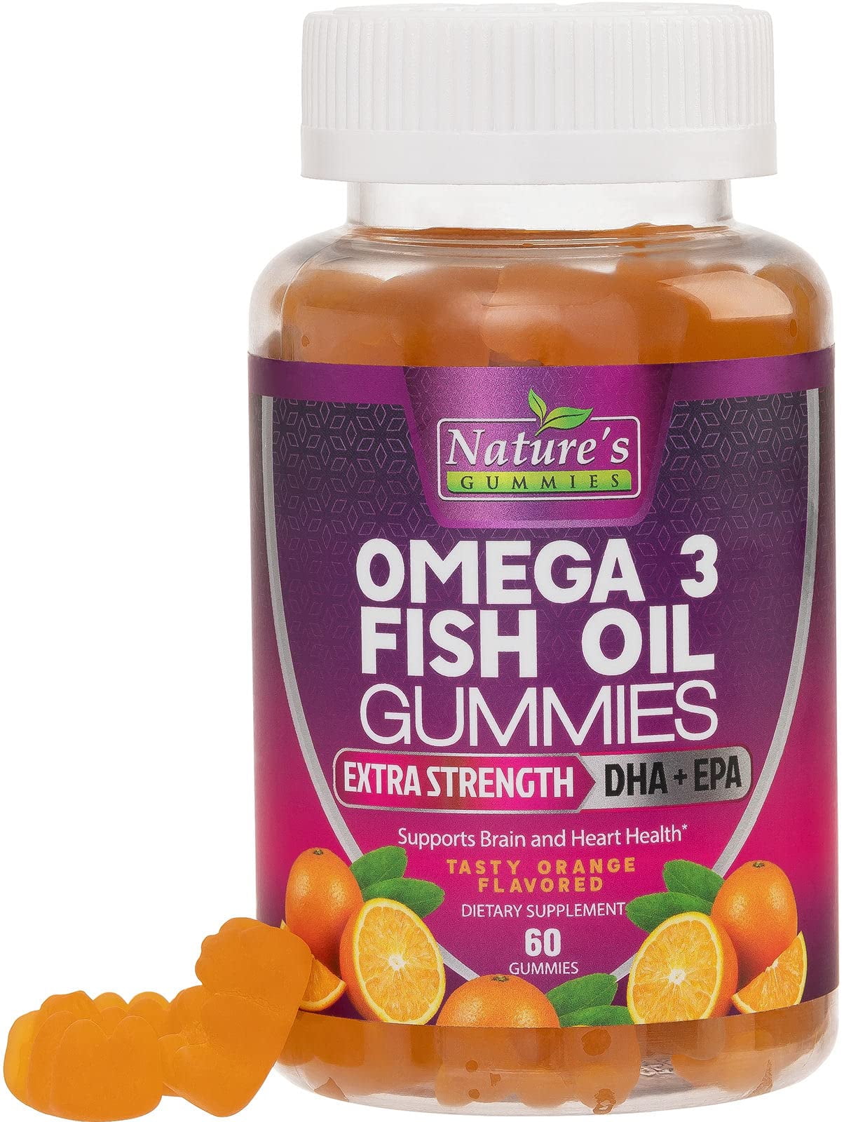 Omega 3 Fish Oil Gummies with Heart Healthy Omega 3s High DHA & EPA Fish Oil Supplement for