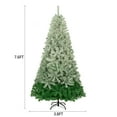 thumbnail image 2 of 7.6ft Pre-Lit Artificial Christmas Trees, Green Christmas Tree with Pre-Strung 300 LED Lights and 1200 Tips, Indoor Outdoor Christmas Decoration for Home Party Office, 2 of 7
