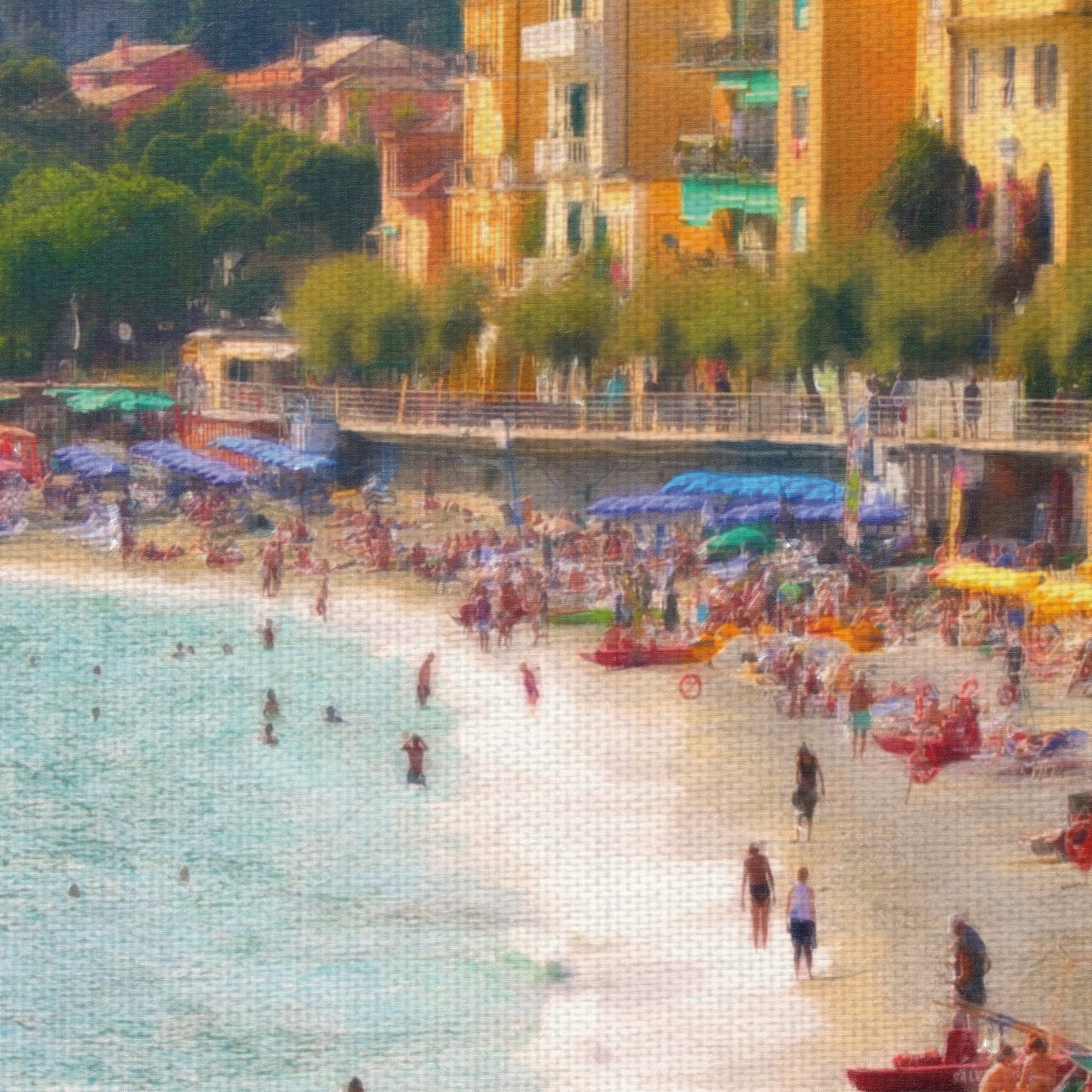 Masterpiece Art Gallery Coastal Italia I Italian Coast By Graffi-tee Studio Canvas Art Print 22" x 28"