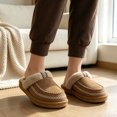 thumbnail image 6 of Knivor Winter Bedroom Slippers for Women Men Warm Plush House slippers Non-Slip Thick Sole Indoor Outdoor Slip On Slides, 6 of 9