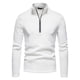 thumbnail image 1 of Hombres Solapa Cremallera Diseño Sólido Casual Cuello Alto Base Pollover Camisa Blusa Odeerbi ODB-6, 1 of 4