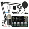 thumbnail image 2 of Condenser Microphone Bundle Sound Card Kit With Adjustable Mic Suspension Scissor Arm Professional Studio Wireless Karaoke MIC ,Easy to Use, 2 of 7