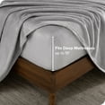 thumbnail image 4 of Bare Home Ensemble de Draps en Molleton Microplush - Ultra Doux - Poche Profonde - Grand Lit, Gris Pâle, 4 of 7