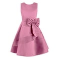 thumbnail image 2 of YONGHS Kids Flower Girl Satin A Line Party Dress Junior Bridesmaid Gown Pink 12, 2 of 5