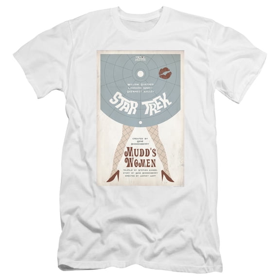 Star Trek Tos Episode 6 Premium Canvas Adult Slim Fit 30/1 T-Shirt White