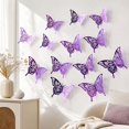 thumbnail image 5 of 12 Pack,3D Butterfly Wall Decor,Butterfly Party Decorations for Student Shower,Gold Butterfly Decor, 5 of 5