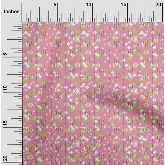 Tissu Viscose Georgette Ikat Stripediamant & Triangle Imprimé Géométrique Décor BTY 42 Pouces de Large