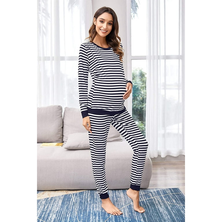 Maternity Matching Print Thermal-Knit Pajama Leggings