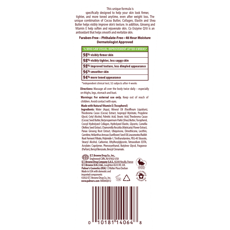 Palmer's Cocoa Butter - Lait Corps Hydratant 48H sans parfum – Diouda