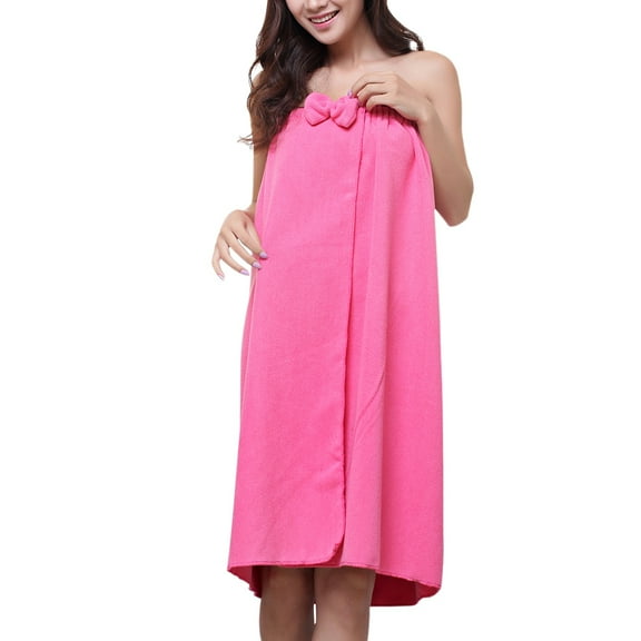 Bath Wrap Towel with Elastic Strap for Women, Women Shower Wrap Lightweight Spa Bathrobe Comfortable Bath Towels Body Wrap