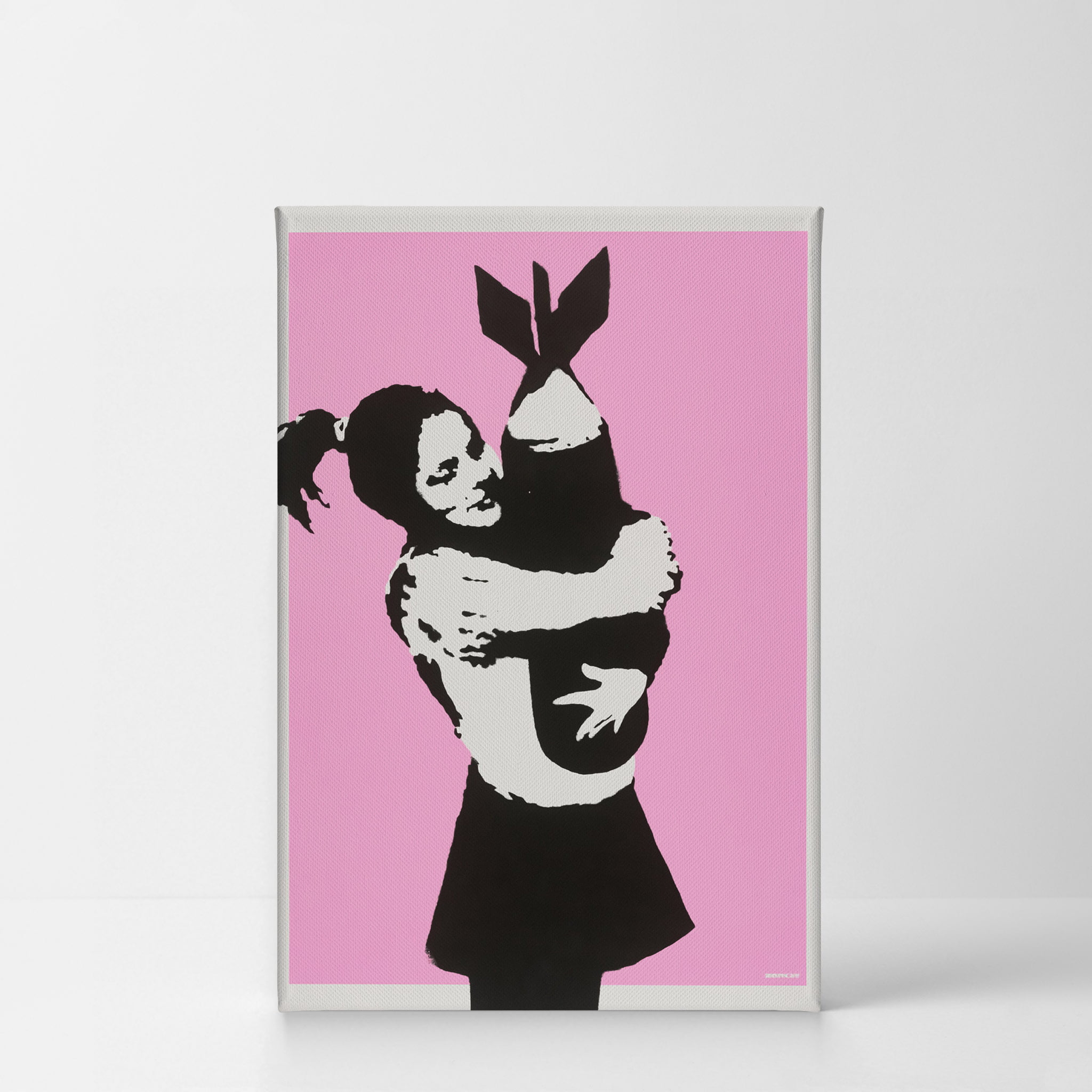 Girl Bomb Hugger Vinyl Wall Sticker art decal large pic graphics banksy