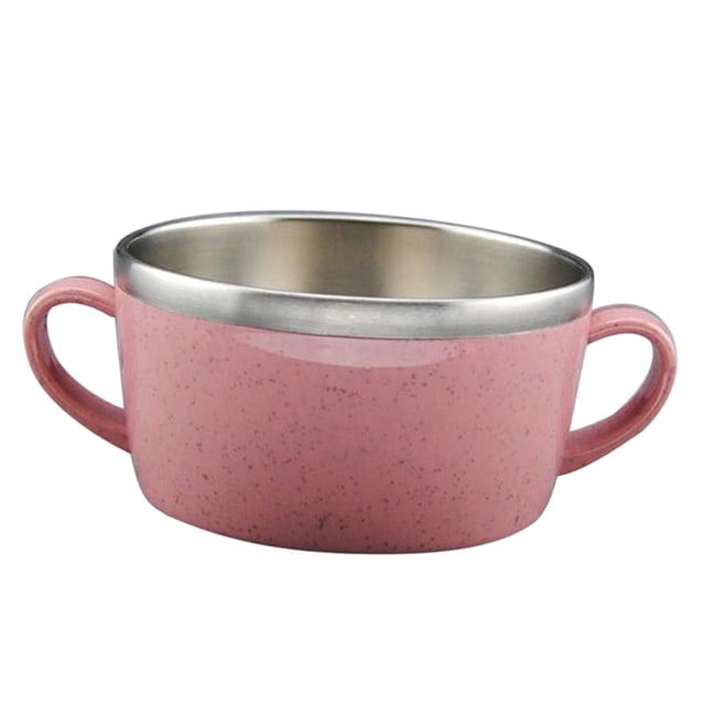 Tazón de fuente Sunnimix acero inoxidable grado alimenticio Color rosa para niños