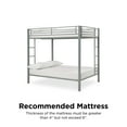 DHP Sidney Full over Full Metal Bunk Bed, Silver