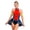 Red Blue, variant on renvena Women Magician Drummer Lion Tamer Clothes Costumes Tassel Shoulder Boards Blue Black XXL