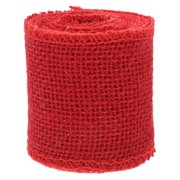 IFANLANDOR 1Pack Christmas Decoration Ribbon Red 78.7in x 2.4in Jute Crafts Wraps