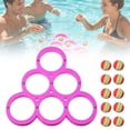 thumbnail image 2 of Swimming Pool Toys and G-a-mes,Floating Pool Throwing G-me Summer Swimming Pool/Beach T-oys Accessories with 10 Colorful Tossing Balls,10PCs Pink, 2 of 8