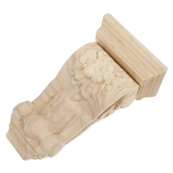 BESTYASH 1Pack Roman Column Corbel For Window Decor Khaki Wood 5.89X3.14X1.97In
