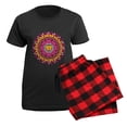 thumbnail image 5 of CafePress - Mandala Cats Pajamas - Women's Short Sleeve Print T-Shirt and Pants Dark Cotton Pajama Set, 5 of 7