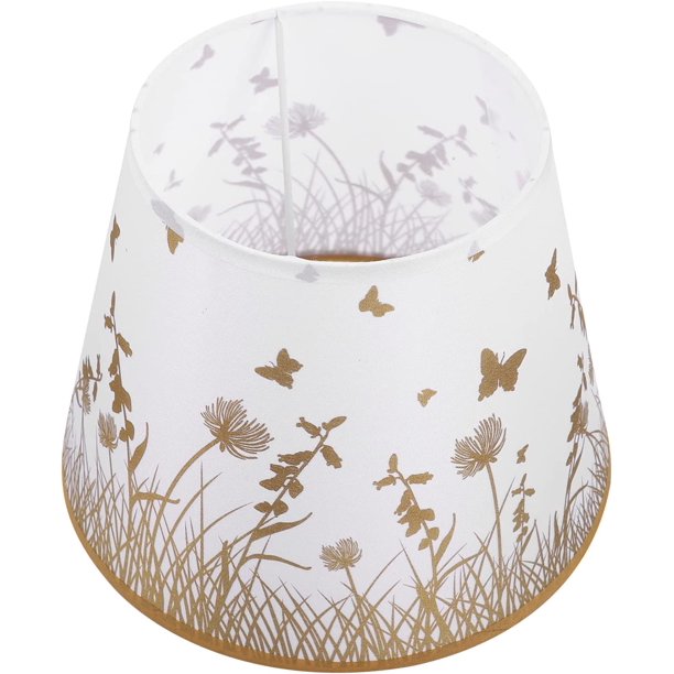 Pantalla de lámpara de tela con forma de tambor para bombilla decorativa, para manualidades, con diseño de flores, para lámpara de pie, de mesa, con cubierta cónica, para araña de luces