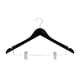 thumbnail image 4 of Percha para ropa con Clips Macarena de madera resistente antideslizante para abrigos y pantalones Negro, 4 of 8