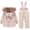 Beige, variant on lnmuld Two Piece Girls Insulated Snowsuit Set Winter Warm Padded Jacket with Hood and Bib Overalls Windproof Outdoor Play Gear for Toddlers Size:2-3 Years