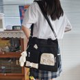 thumbnail image 4 of Multi-Pockets Crossbody Bag for Women, Adjustable Messenger Bag with Pendant for School Daily (C), 4 of 7