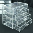 thumbnail image 4 of Cosmetic Makeup Organizer 5 Drawer Acrylic Storage Solution for Cosmetics Jewelry Beauty Supplies Clear Organizer Ideal for Girls’ Room and College Dorm Counter, 4 of 4