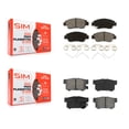 thumbnail image 1 of SIM Front Rear Semi-Metallic Brake Pads Kit for Car Honda Civic Acura ILX RSX CR-Z KSM-100437, 1 of 8