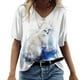 thumbnail image 4 of Camisetas con cuello en V en 3d para mujer, camisetas de manga corta con estampado de gatos bonitos, camisetas informales Kawaii a la moda, ropa divertida para mujer, 4 of 4
