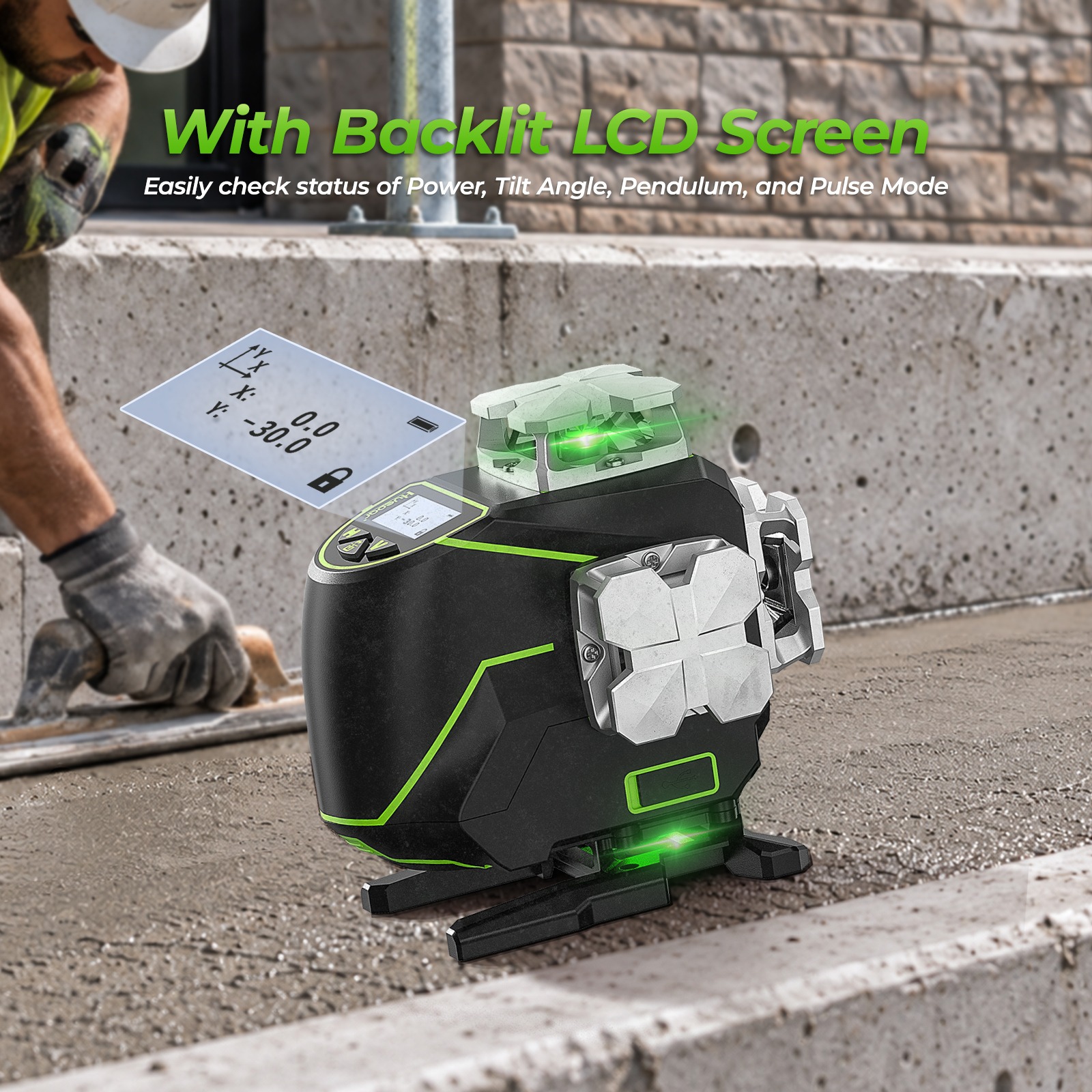 Huepar 4D 16-Line Green Laser Level photo 3