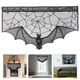 thumbnail image 2 of Halloween Spider Web Bat Cortina Cortina decorativa de la puerta decorativa Patrón espeluznante, 2 of 6