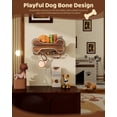 thumbnail image 2 of MTERSN Farmhouse Dog Leash Holder for Wall - Dog Stuff Organizer and Doggie Bone Key Holder Wall Mount with 5 Decorative 3D Puppy Paw Hooks & Storage Shelf - Ideal Home Decor (Brown) C104, 2 of 3