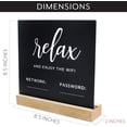 thumbnail image 6 of Decorae Wifi Password Sign for Home or Business, Chalkboard Style Metal Freestanding Sign, 6 of 8