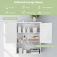 thumbnail image 4 of ZYPPP 28" H x 23.5" W Wall Mount Medicine Cabinets with Adjustable Shelf and 2-Door for Bathroom Laundry Living Room-White, 4 of 9
